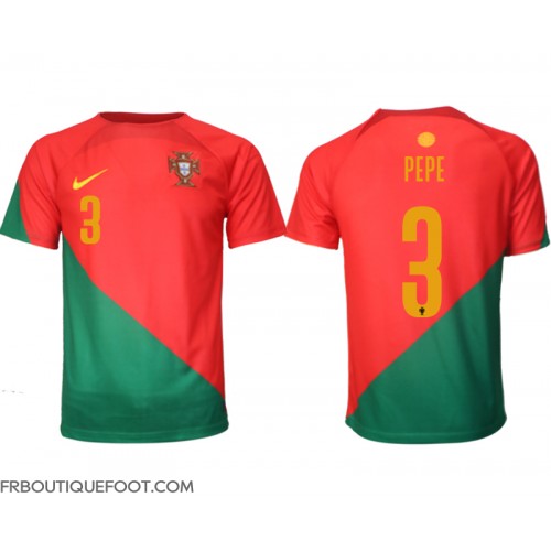Maillot de foot le Portugal Pepe #3 Domicile vêtements Monde 2022 Manches Courtes